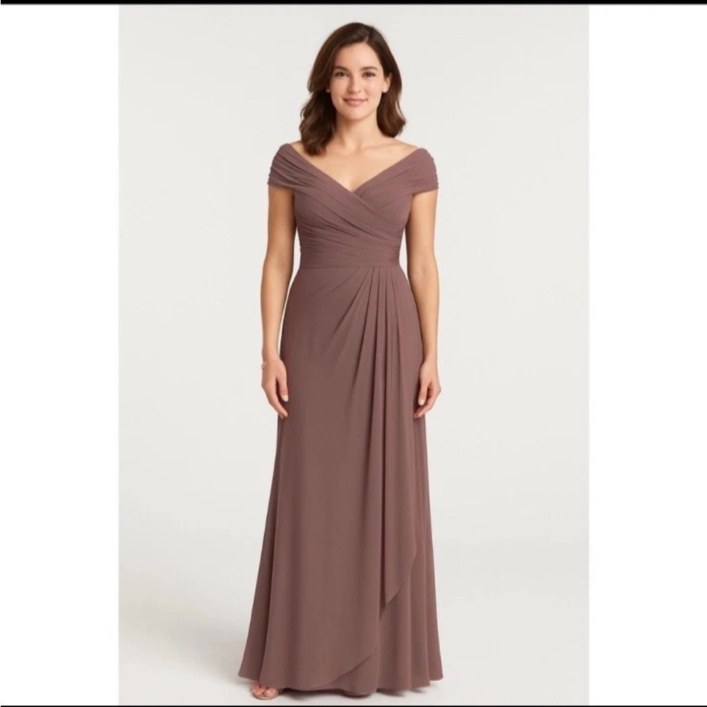 La Femme Cocoa Maxi Dress
